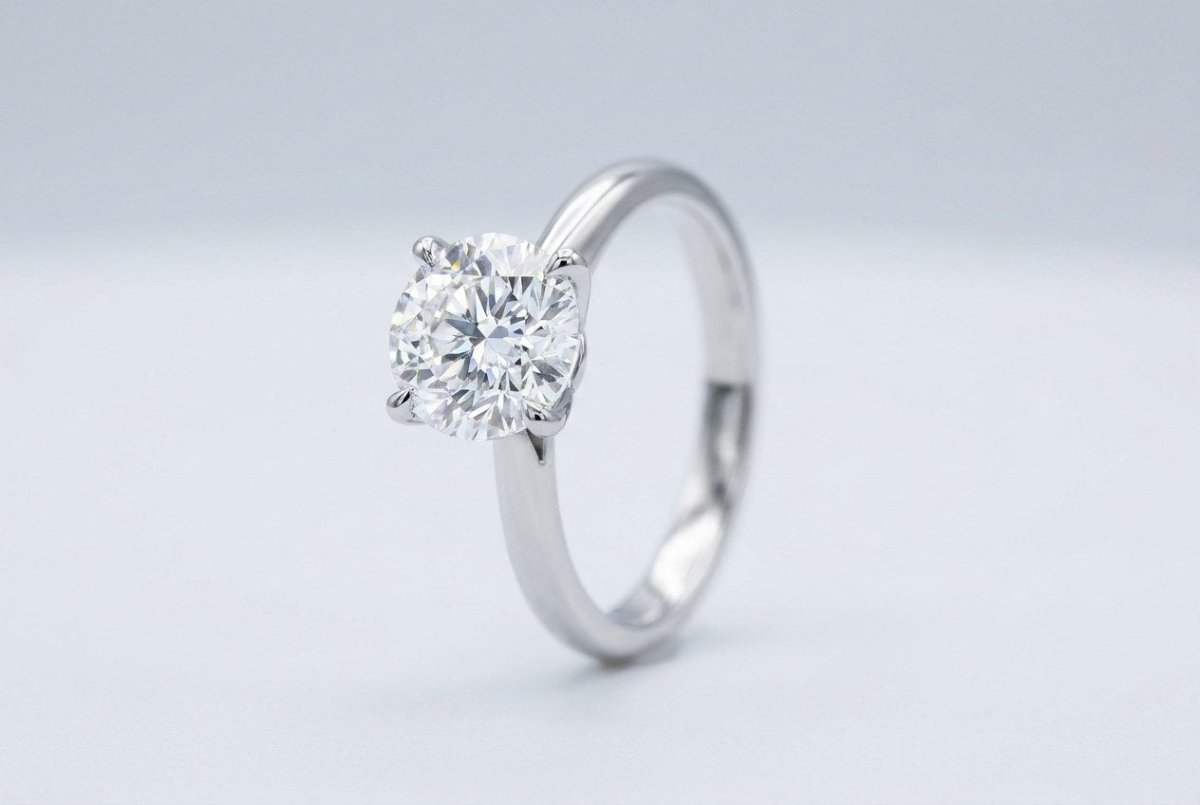 A classic solitaire diamond engagement ring
