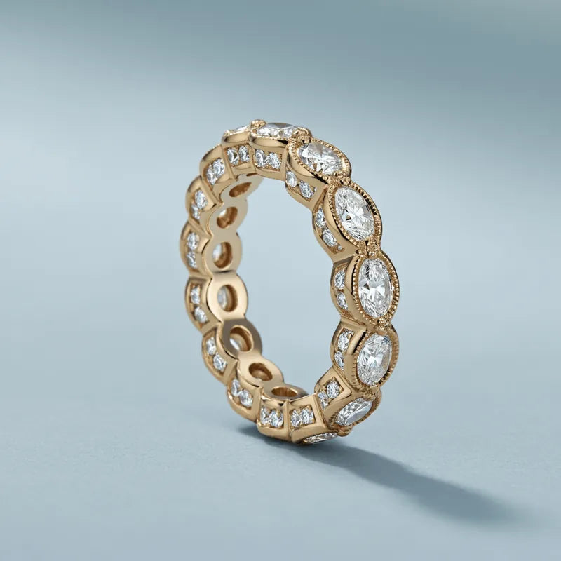 Aurora Marquise Gold Band, a PrimeStyle design