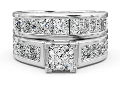 Princess Cut Bridal Set