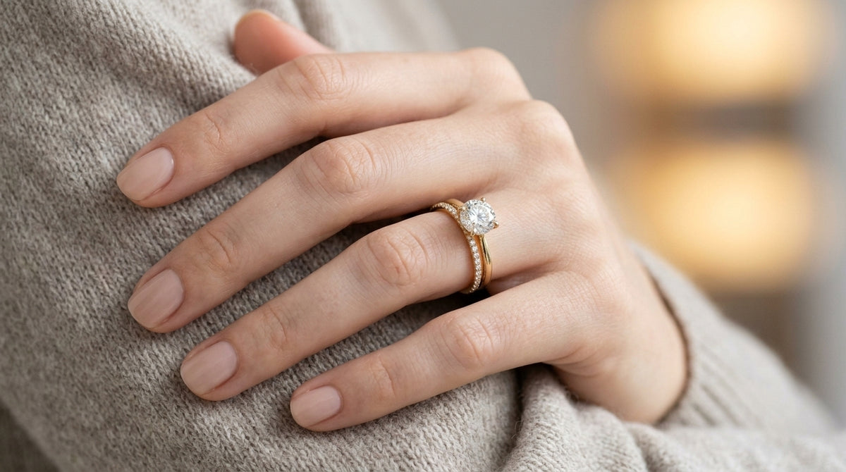 Pairing a Solitaire Ring With a Wedding Band: What Works