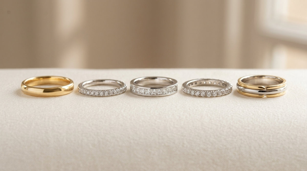 Types of Wedding Bands: Plain, Diamond, Eternity and More
