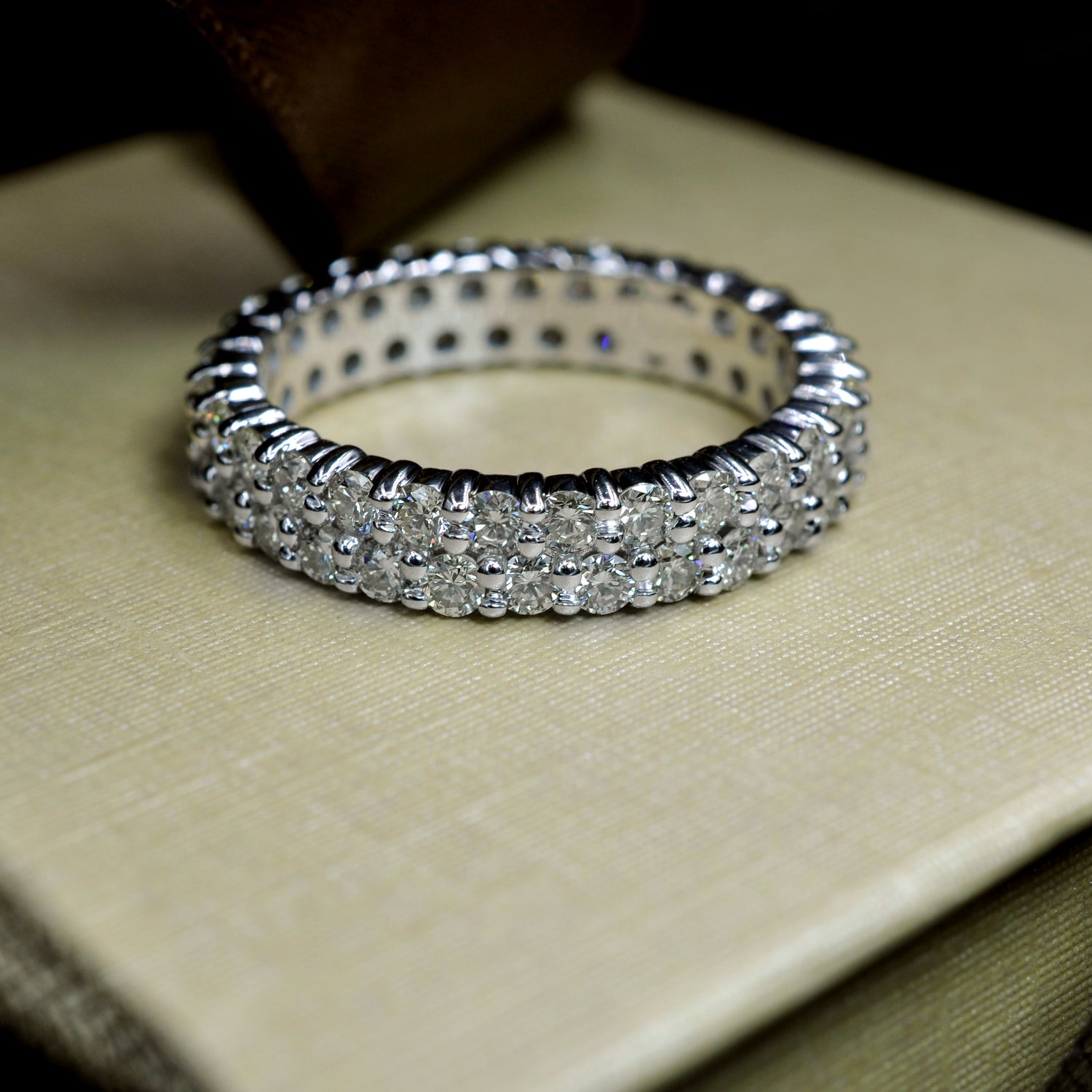 Chic 5.00 CT Round Cut Diamond Eternity Ring in 14KT White Gold