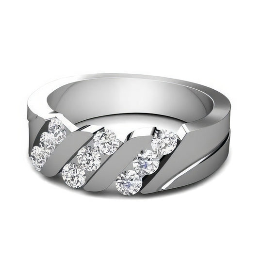0.55 CT Round Cut Diamonds - Wedding Band