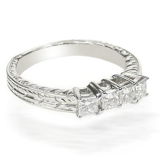 0.80 CT Princess Cut Diamonds - Wedding Band