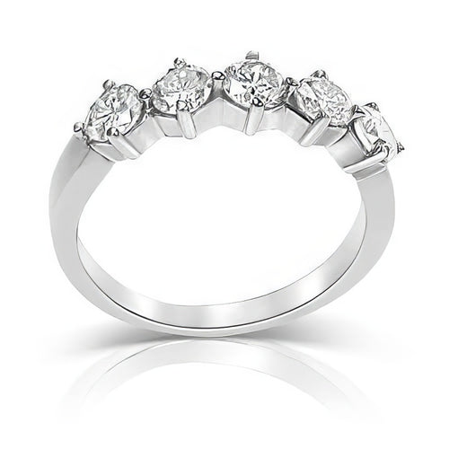 0.80 CT Round Cut Natural Diamonds - Wedding Band