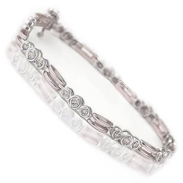 1.00-2.00 CT Round Cut Natural Diamonds - Tennis Bracelet
