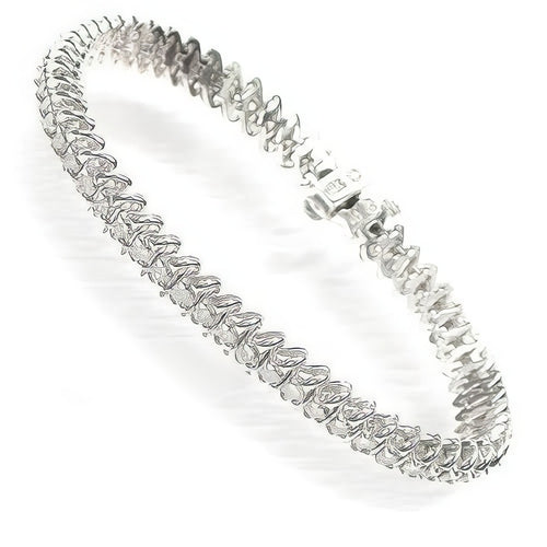 1.00-2.00 CT Round Cut Diamonds - Tennis Bracelet