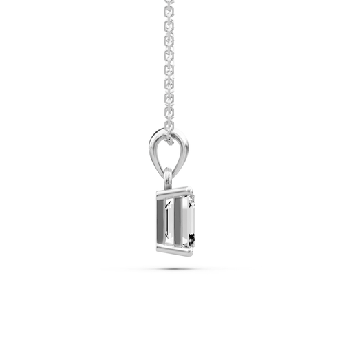 0.50-6.00 CT Emerald Cut Lab Grown Diamonds - Solitaire Pendant - Primestyle.com