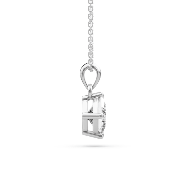 0.50-6.00 CT Princess Cut Lab Grown Diamonds - Solitaire Pendant