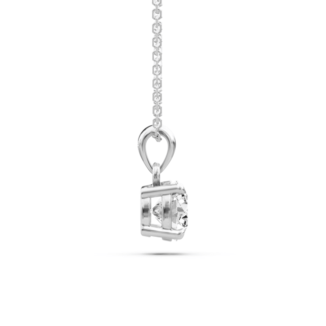 0.35-1.50 CT Round Cut Natural Diamonds - Solitaire Pendant