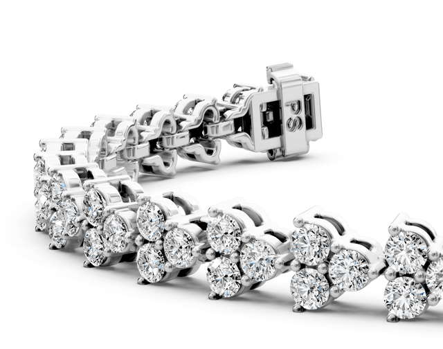2.00-6.00 CT Round Cut Natural Diamonds - Diamond Bracelets
