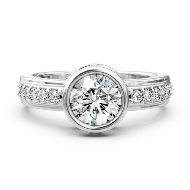 0.50-1.65 CT Princess & Round Cut Natural Diamonds - Engagement Ring