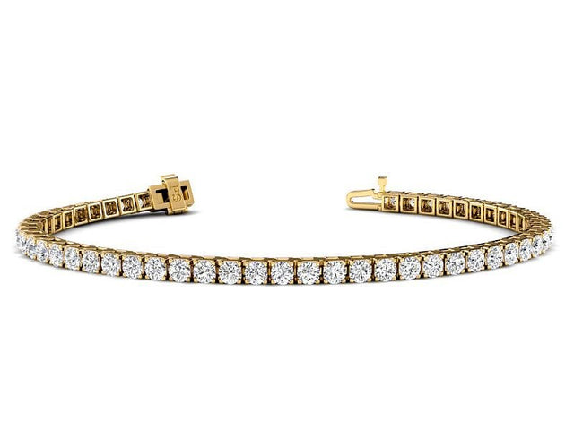 3.00-7.00 CT Round Cut Natural Diamonds - Tennis Bracelet