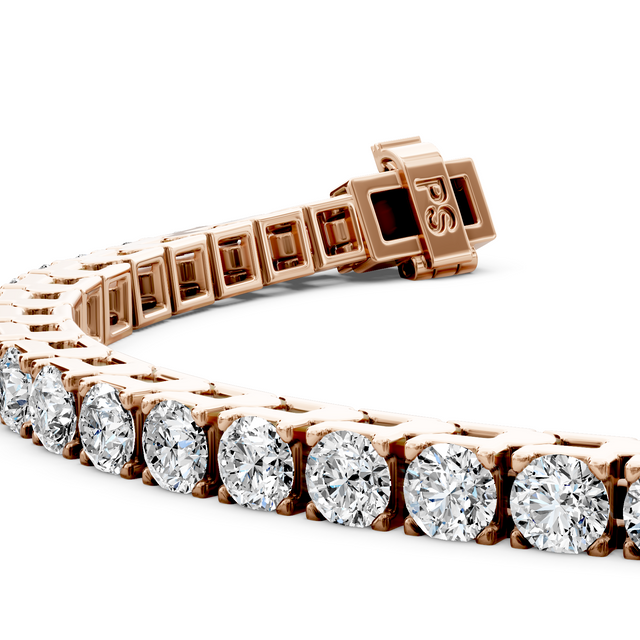3.00-7.00 CT Round Cut Natural Diamonds - Tennis Bracelet