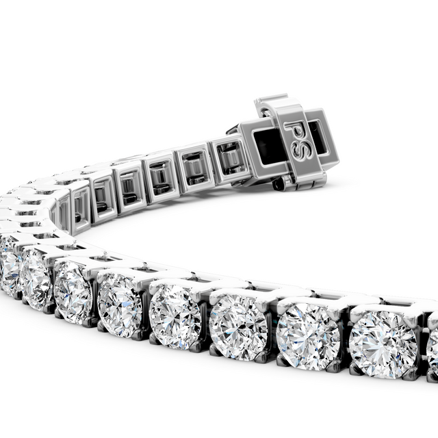 3.00-7.00 CT Round Cut Natural Diamonds - Tennis Bracelet