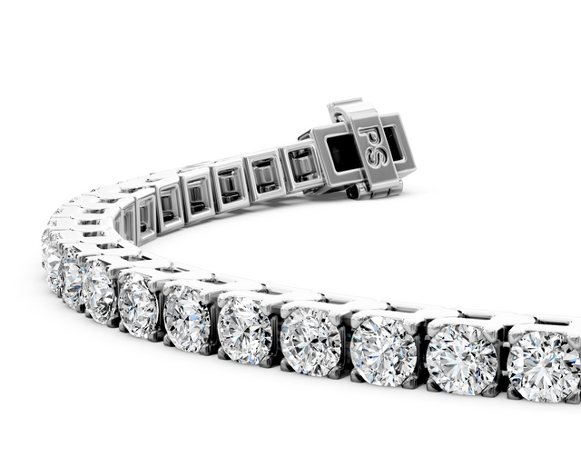 3.00-7.00 CT Round Cut Natural Diamonds - Tennis Bracelet