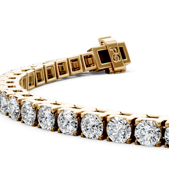 3.00-7.00 CT Round Cut Natural Diamonds - Tennis Bracelet