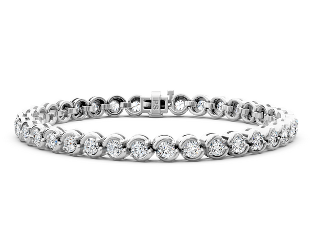 2.00-5.00 CT Round Cut Natural Diamonds - Tennis Bracelet