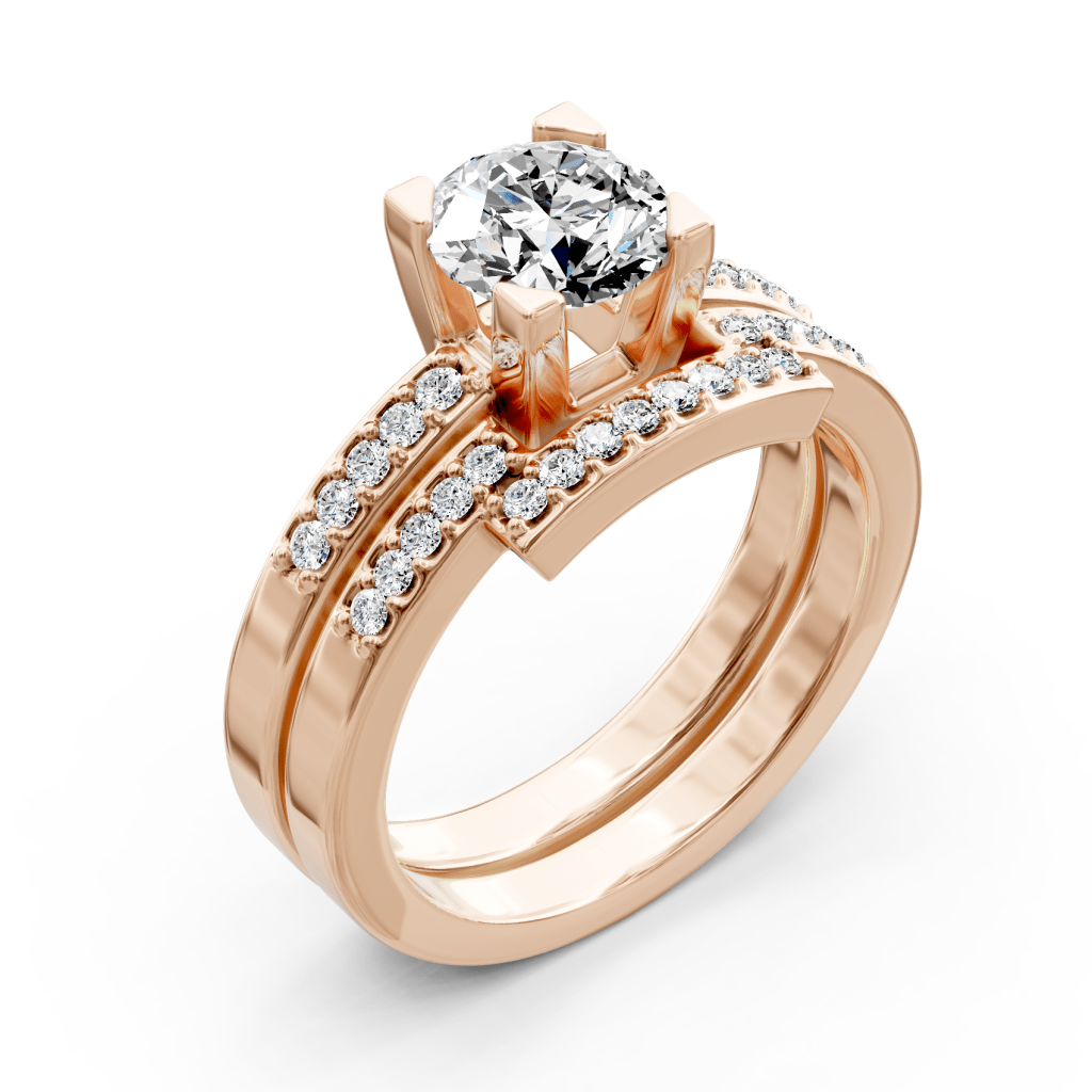 0.60-1.75 CT Round Cut Natural Diamonds - Bridal Set - Primestyle.com