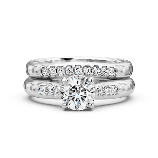 0.60-1.75 CT Round Cut Natural Diamonds - Bridal Set