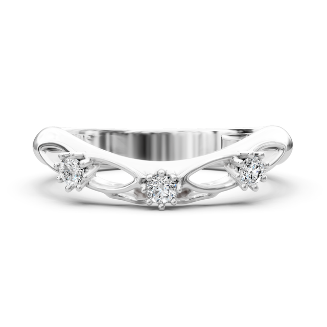 0.10 CT Round Cut Lab Grown Diamonds - Wedding Band