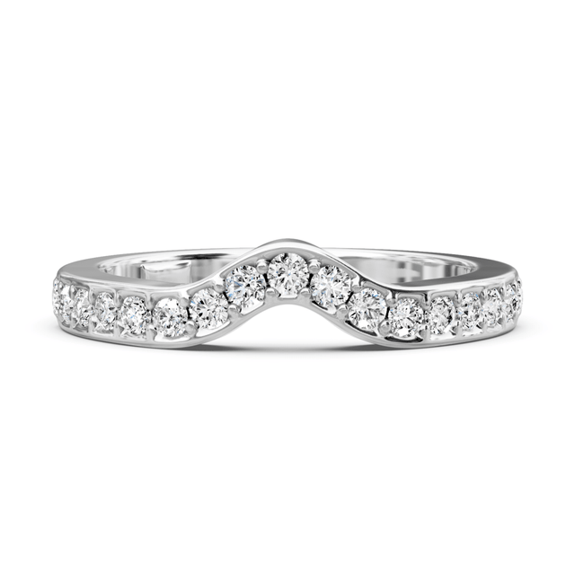 0.35 CT Round Cut Natural Diamonds - Wedding Band