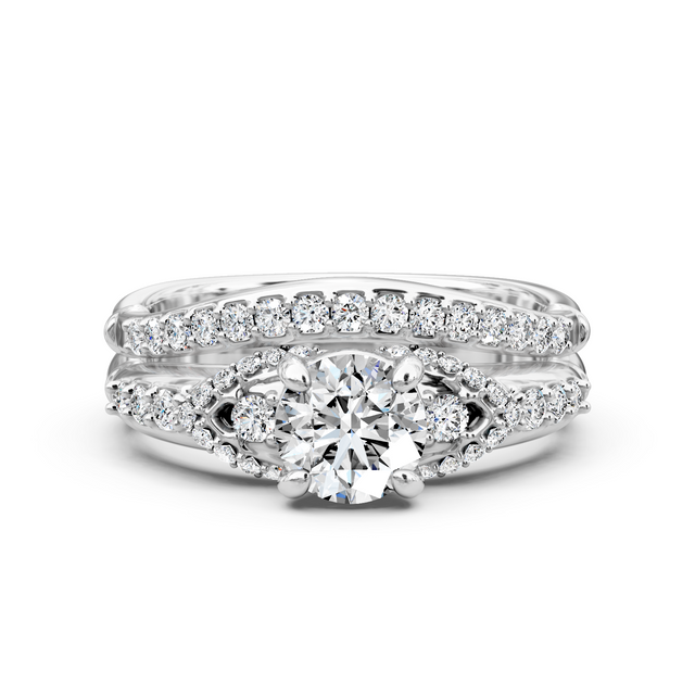 1.00-6.50 CT Round Cut Lab Grown Diamonds - Bridal Set