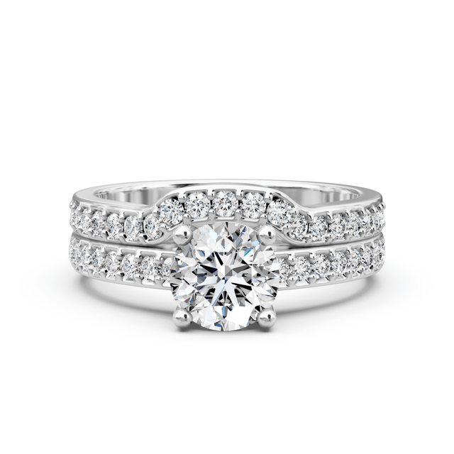 0.85-2.00 CT Round Cut Natural Diamonds - Bridal Set