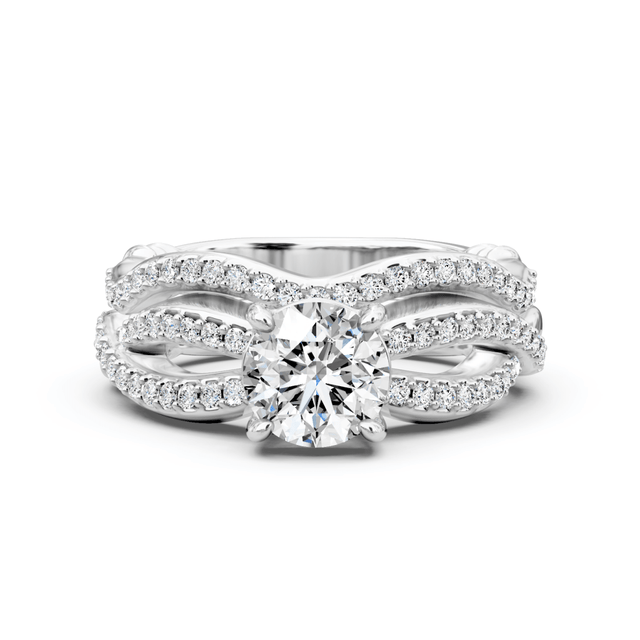 0.70-1.85 CT Round Cut Natural Diamonds - Bridal Set