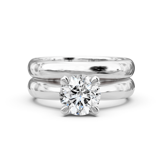 0.60-6.10 CT Round Cut Lab Grown Diamonds - Bridal Set