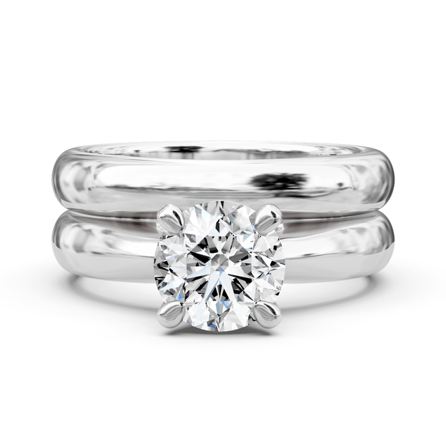 0.60-6.10 CT Round Cut Lab Grown Diamonds - Bridal Set