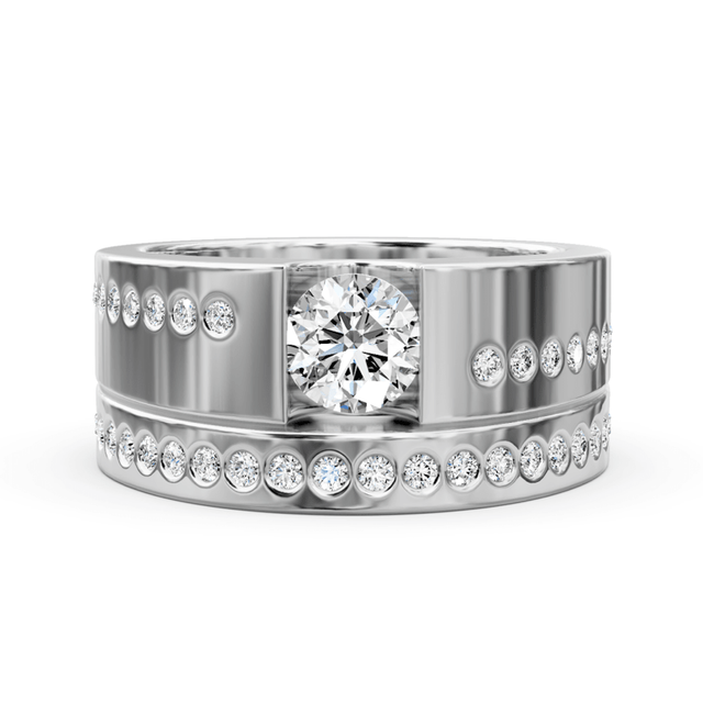 0.80-1.95 CT Round Cut Natural Diamonds - Bridal Set