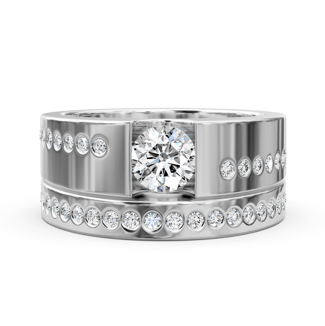 0.95-6.45 CT Round Cut Lab Grown Diamonds - Bridal Set