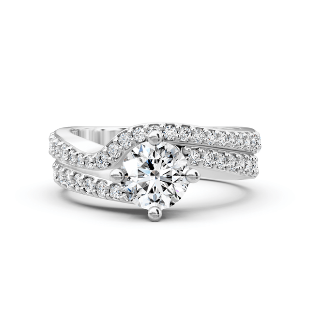 1.05-2.20 CT Round Cut Natural Diamonds - Bridal Set