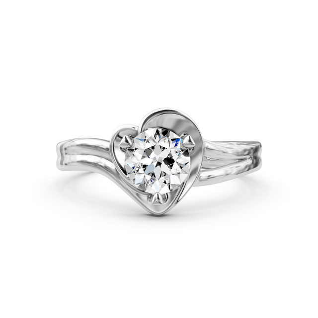 0.35-1.50 CT Round Cut Natural Diamonds - Solitaire Rings