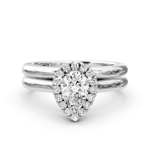 0.70-6.20 CT Pear & Round Cut Lab Grown Diamonds - Bridal Set