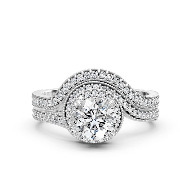 0.80-1.95 CT Round Cut Natural Diamonds - Bridal Set