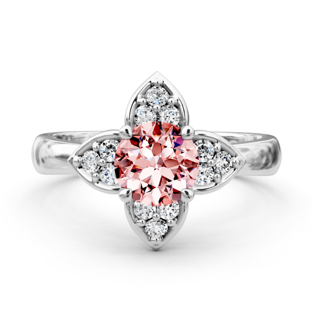 1.20-4.20 CT Round Cut Fancy Pink Diamonds - Engagement Ring