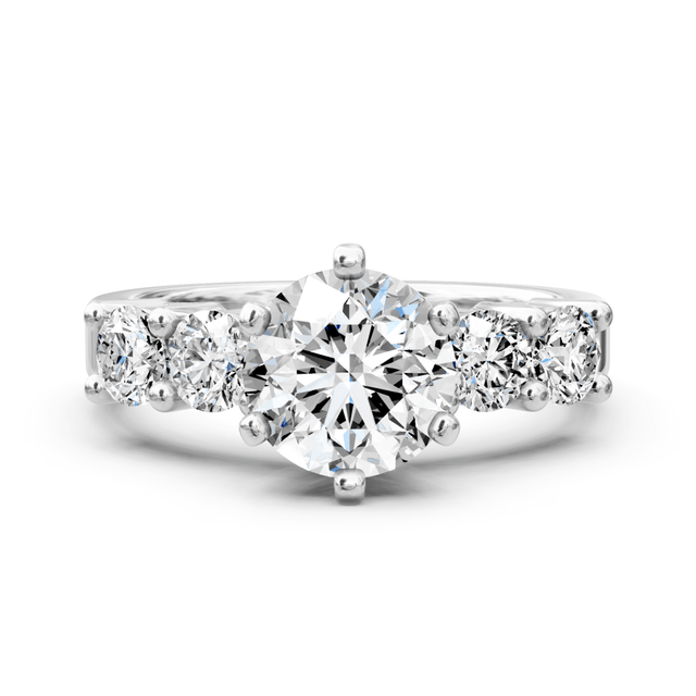 0.95-2.10 CT Round Cut Natural Diamonds - Engagement Ring