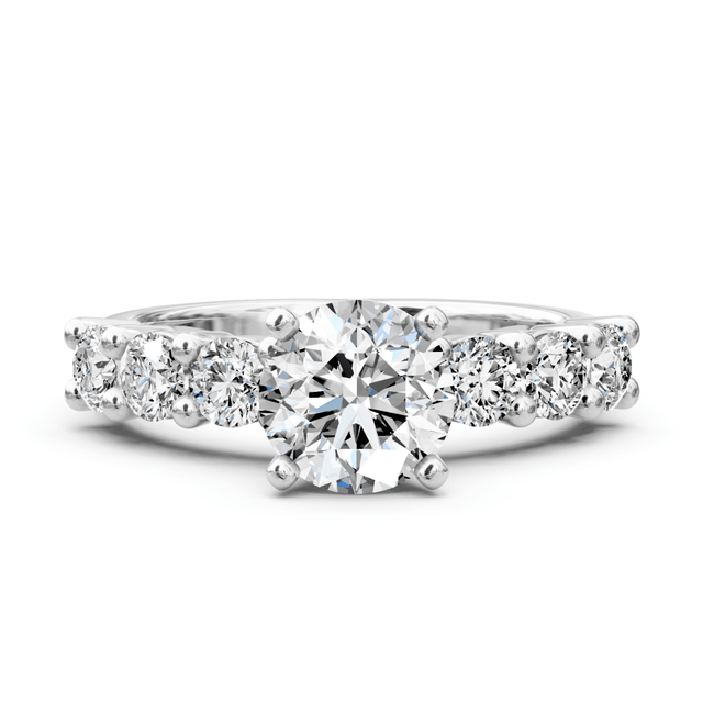 1.25-2.40 CT Round Cut Natural Diamonds - Engagement Ring