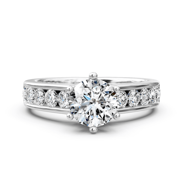 1.00-2.15 CT Round Cut Natural Diamonds - Engagement Ring