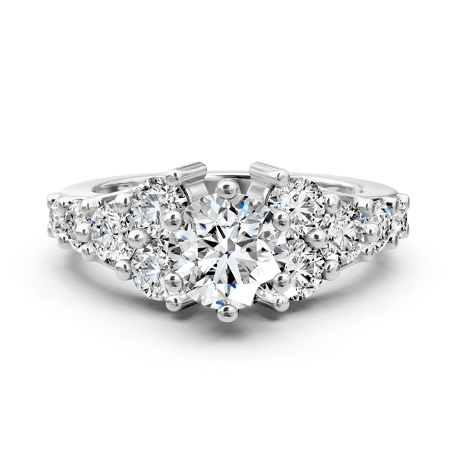 1.75-2.90 CT Round Cut Natural Diamonds - Engagement Ring