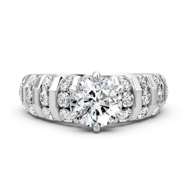 1.10-2.25 CT Round Cut Natural Diamonds - Engagement Ring