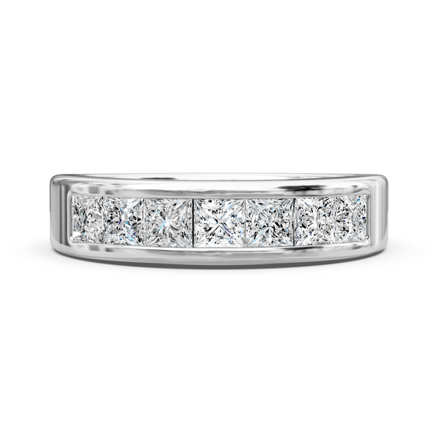1.20 CT Princess Cut Lab Grown Diamonds - Wedding Band