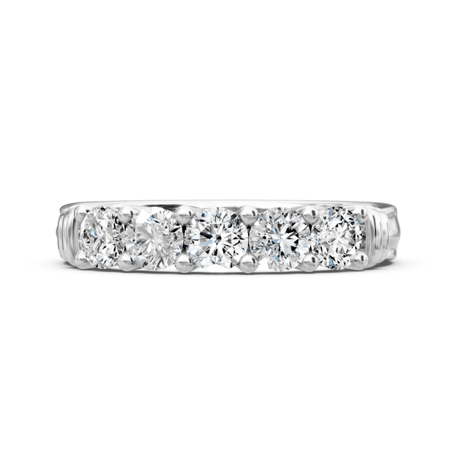 0.65 CT Round Cut Natural Diamonds - Wedding Band