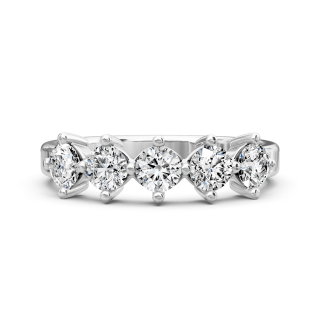 0.80 CT Round Cut Natural Diamonds - Wedding Band