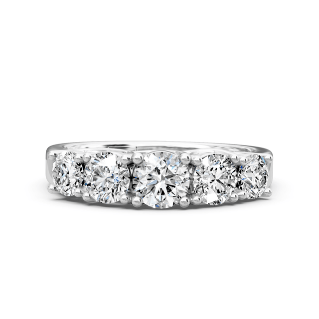 1.00 CT Round Cut Natural Diamonds - Wedding Band