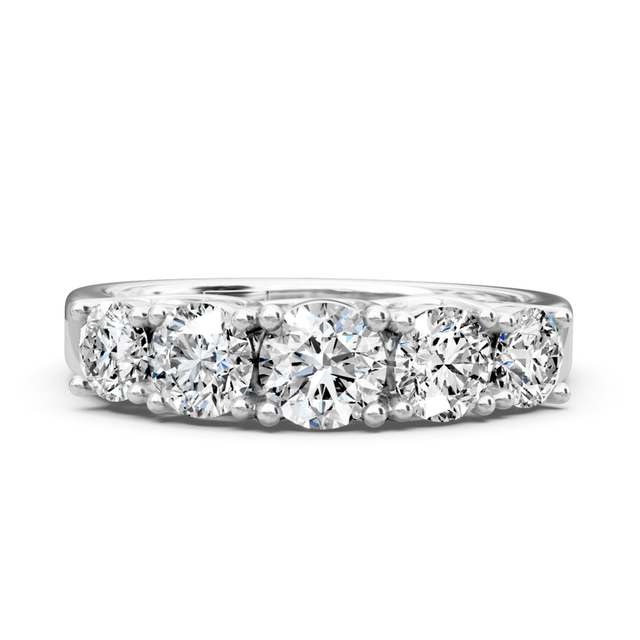 1.00 CT Round Cut Natural Diamonds - Wedding Band