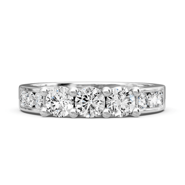 1.00 CT Round Cut Natural Diamonds - Wedding Band