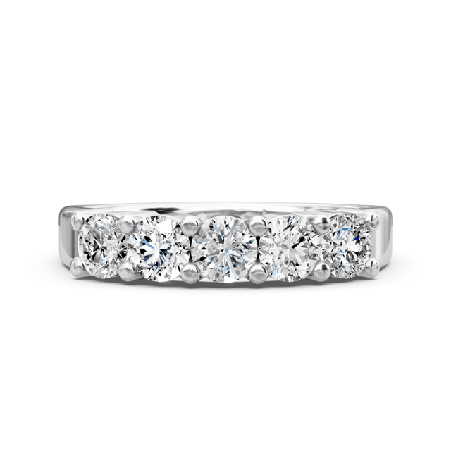 1.15 CT Round Cut Natural Diamonds - Wedding Band